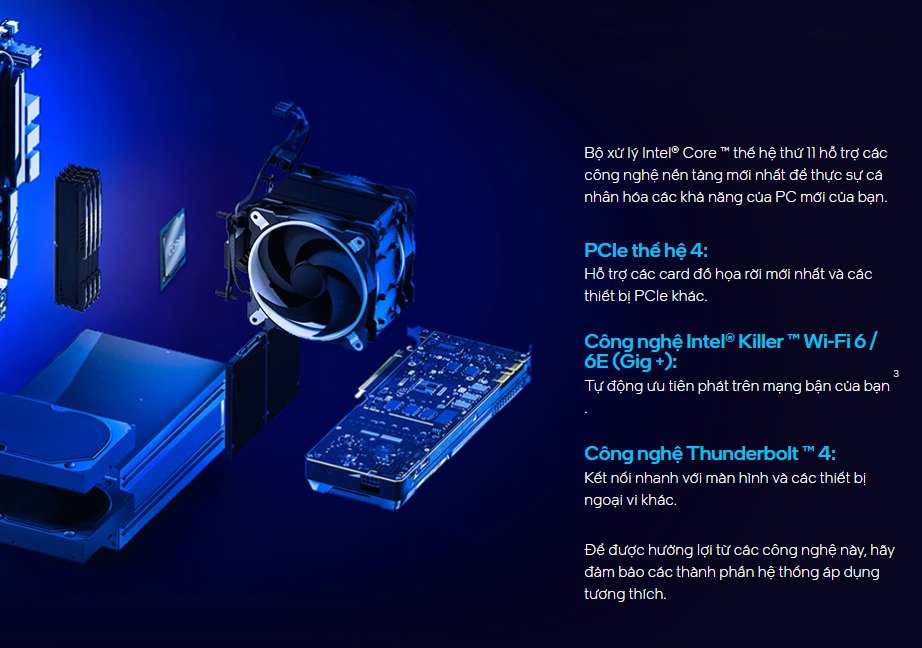 CPU Intel Core i9-11900F (2.5GHz turbo up to 5.2Ghz, 8 nhân 16 luồng, 16MB Cache, 65W) - Socket Intel LGA 1200