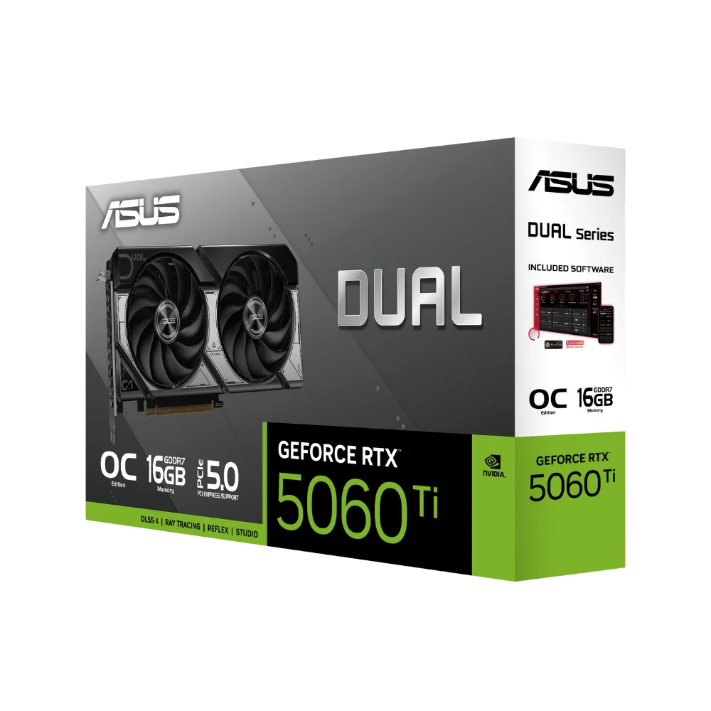 Card màn hình ASUS Dual GeForce RTX 5060 Ti 16GB GDDR7 OC Edition