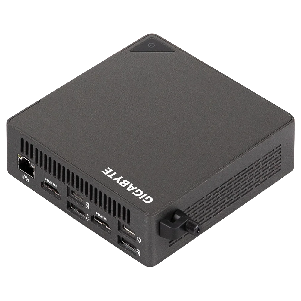 Mini PC GIGABYTE BRIX (GB-BRU7-255H) (Ultra 7 255H) | 2xD5-6400 | 2xNVMe | 2xHDMI | 1xUSB4 | WIFI 7 | Bluetooth | 1xLAN | VESA | NoOS | (Đen)