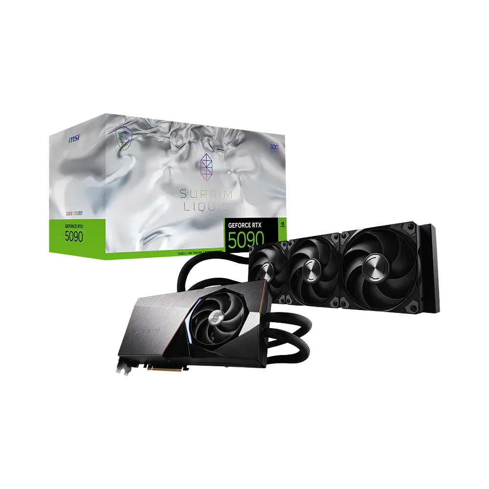 Card màn hình MSI RTX 5090 32G SUPRIM LIQUID SOC