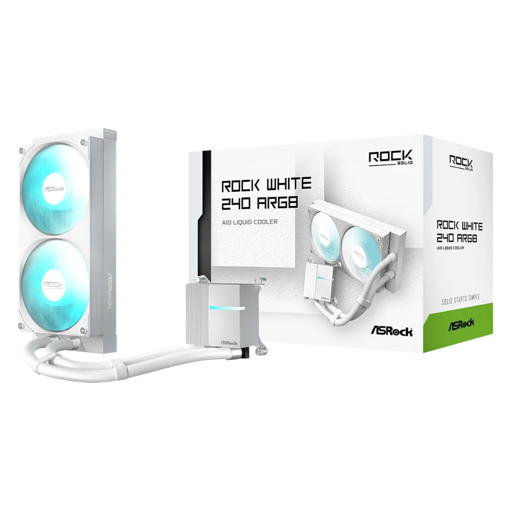 Tản nhiệt nước AIO ASROCK Rock White 240 ARGB